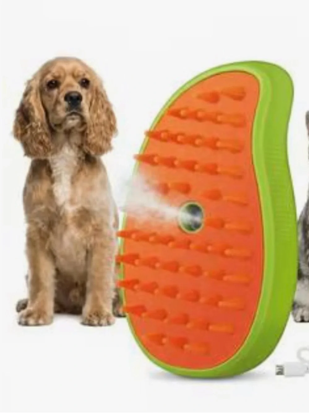 Pet Grooming Spray Brush - Orange/Green
